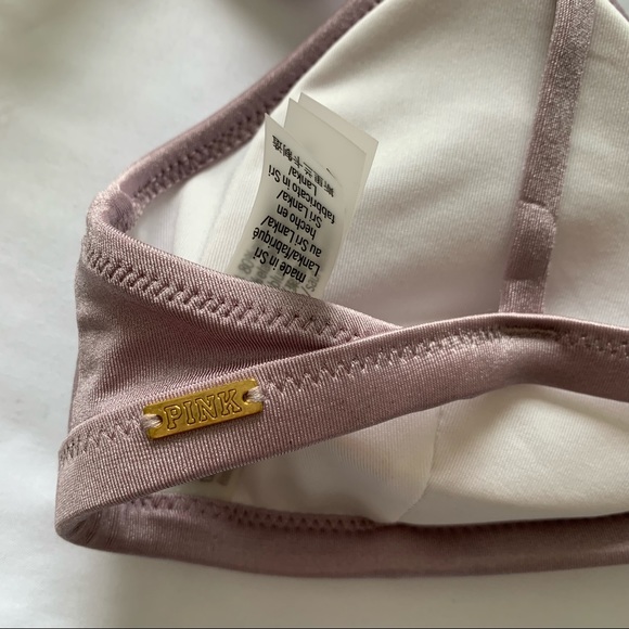 PINK VS Shine Flutter Strap Triangle Bikini Top - Picture 5 of 7